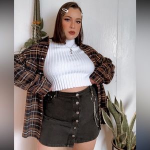 Brand new with tags Minga London black denim skirt